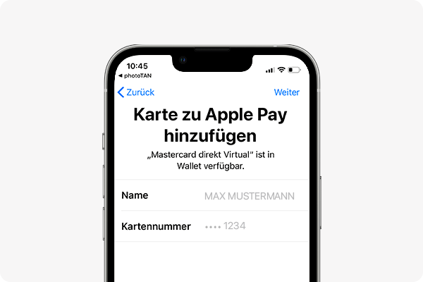 Apple Pay aktivieren - Auswahl bestätigen