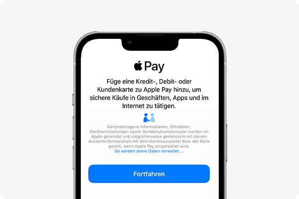 Apple Pay aktivieren - in Apple Wallet übertragen