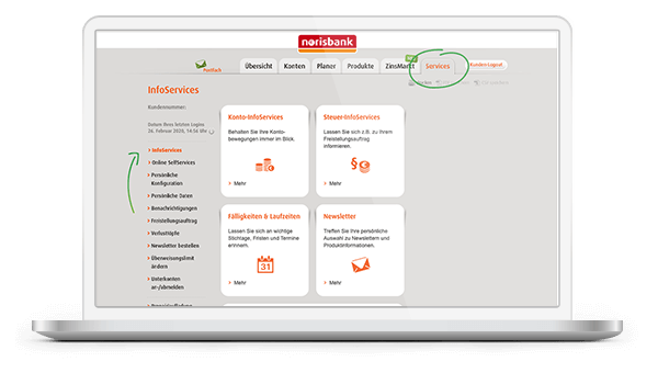 InfoServices norisbank Steuerung