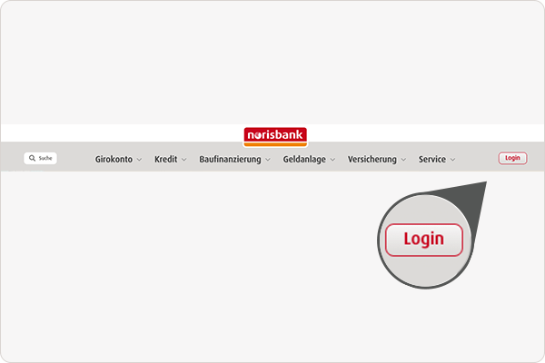 Screenshot norisbank Link zum Onlinebanking