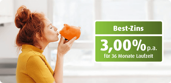 Best-Angebot 3,00% für 36 Monate Laufzeit